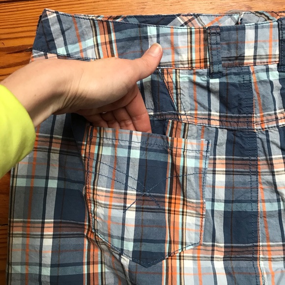 French Cuff Blue Orange Plaid Skort, EUC, 16W - Picture 9 of 11